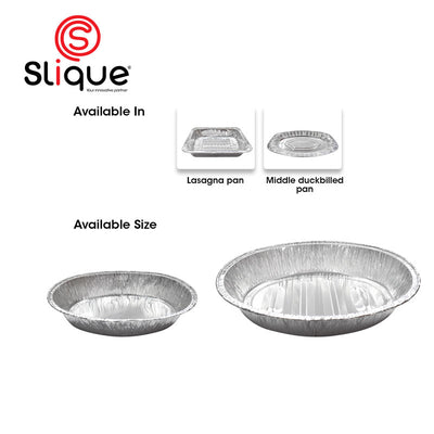 SLIQUE Premium Aluminum Foil Oval Roaster 46.5x35x9.5cm Set of 10 Amazing Gift Idea For Any Occasion!