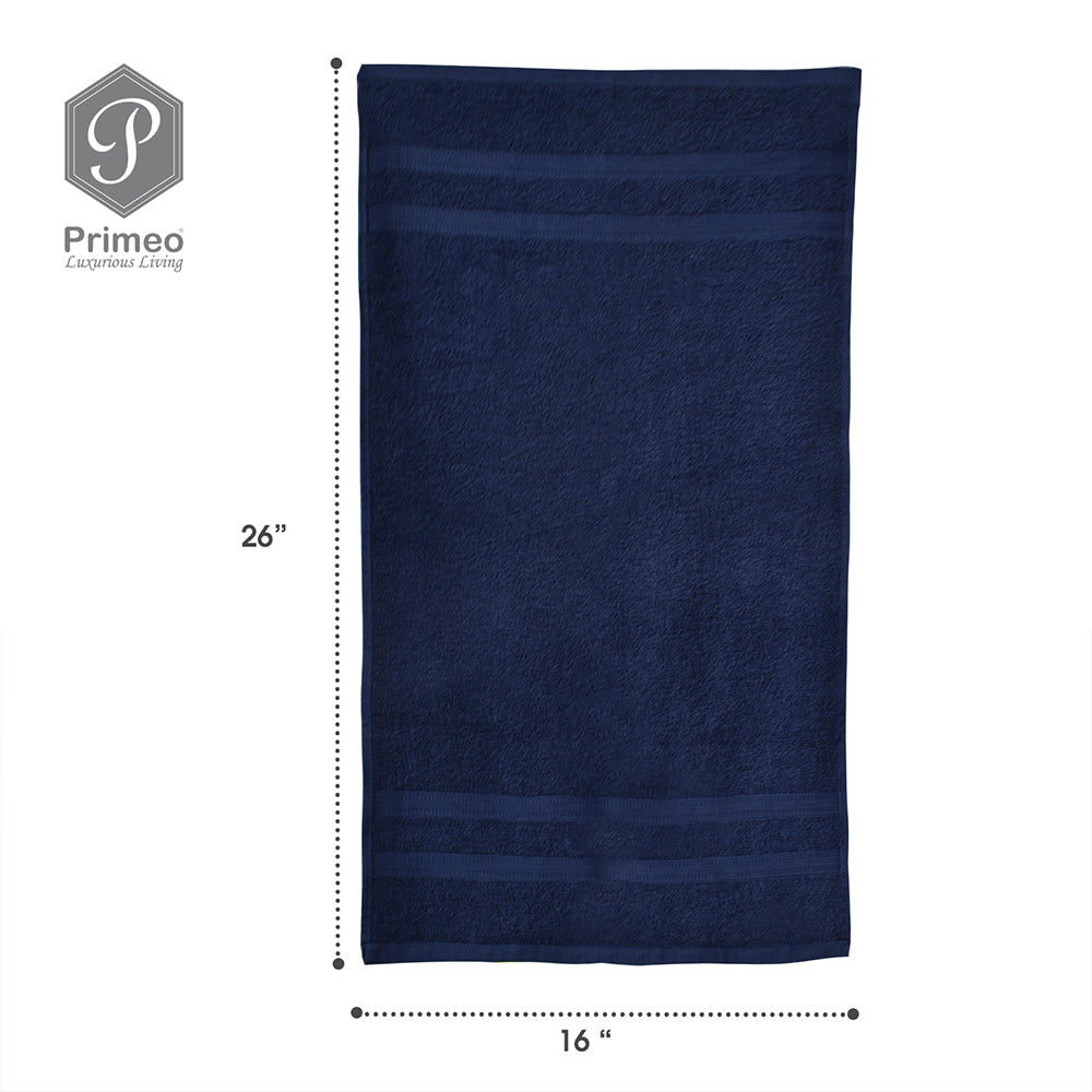 PRIMEO MY BASICS Hand Towel Premium Open End Yarn 100%Cotton 390gsm 16x26" Buy One Get One Soft High Absorbent Amazing Gift Idea For Any Occasion!