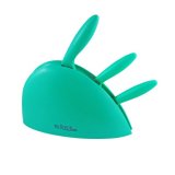SLIQUE Premium Stainless Steel Kitchen Knife Block Set of 3 Amazing Gift Idea For Any Occasion! (Green)
